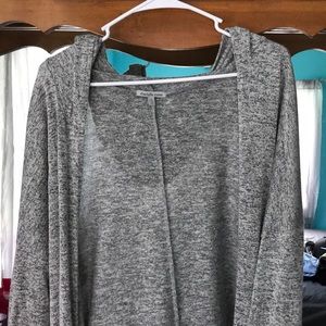 Long sleeve, hooded cardigan